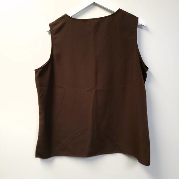 Bonworth Tank Top Shirt Size Large Womens Wide Strap Polyester Silky Used - Picture 8 of 8